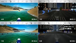 tecmotion - Corporate Games CityBoard (rechts) und SurfBoard (links)- Spielausschnitte 1