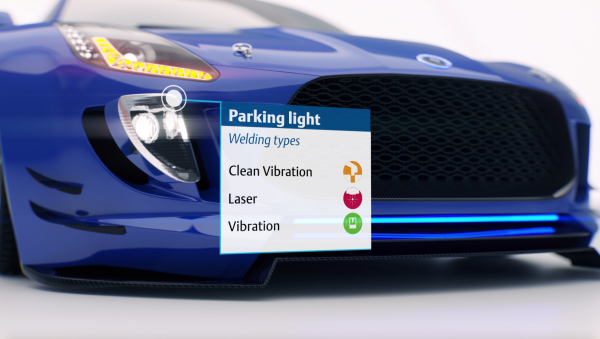 tecmotion - Produktanimation Fahrzeug für Branson, Seitenansicht Parklicht