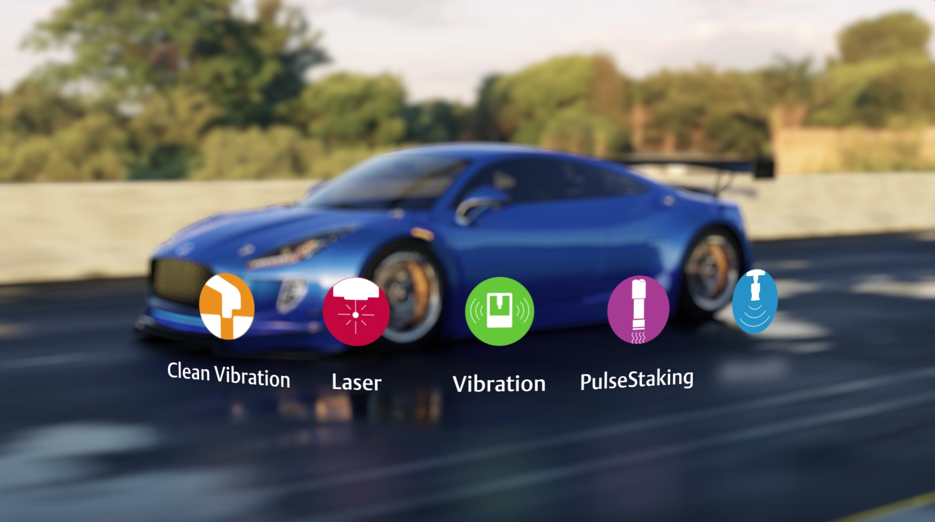 tecmotion - Produktanimation Fahrzeug für Branson, Seitenansicht mit Highlights